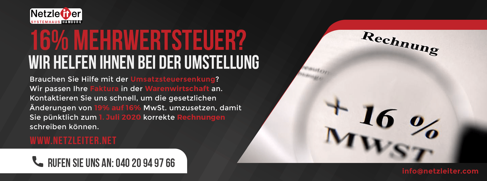 16 Mehrwertsteuer Senkung