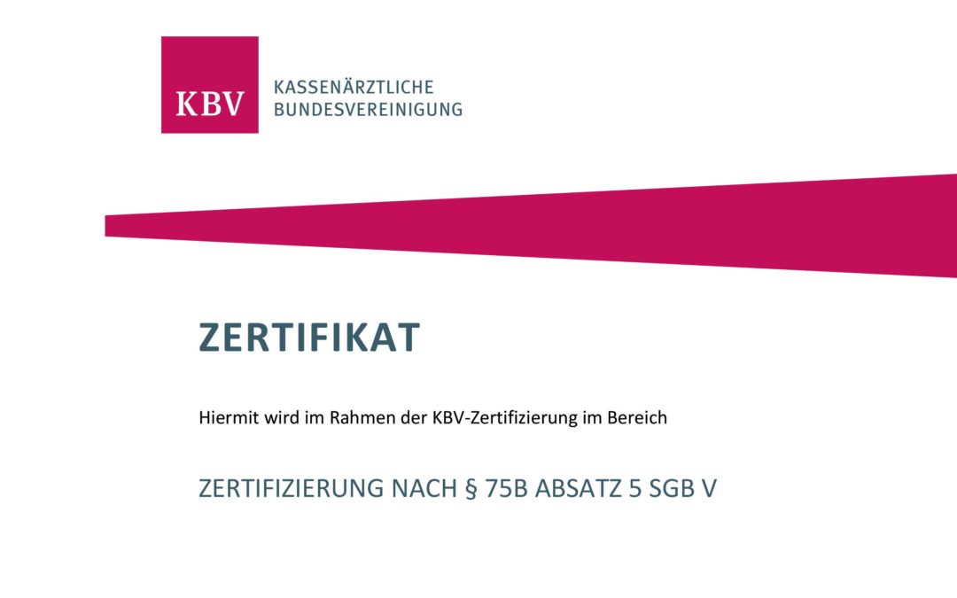 KBV zertifizierter Dienstleister nach §75b: Netzleiter