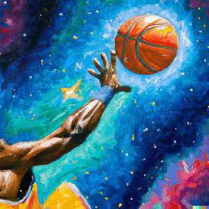 an-expressive-oil-painting-of-a-basketball-player-dunking-depicted-as-an-explosion-of-a-nebula