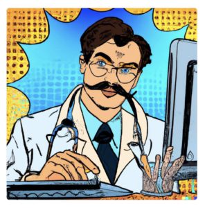 medical it crazy Doc with moustache KIM TI